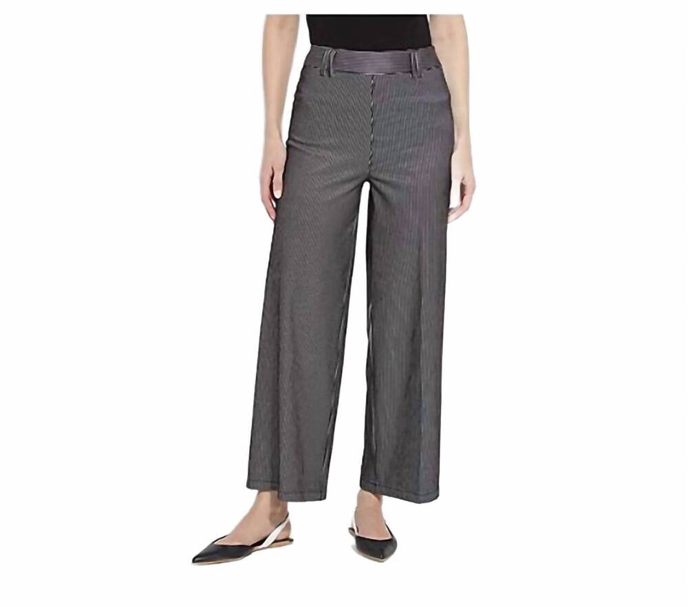 NEW LYSSE darlene high waist wide leg jeans in black sheen line